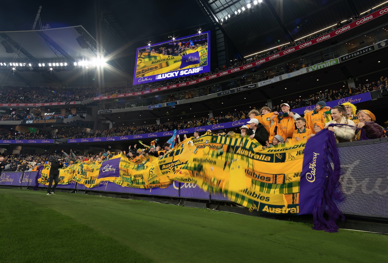 Cadbury launches giant lucky scarf for Wallabies in new activation via Ogilvy